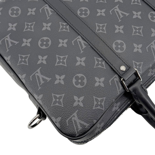 LOUIS VUITTON Porte Documents Voyage PM Monogram Eclipse Briefcase Bag Black