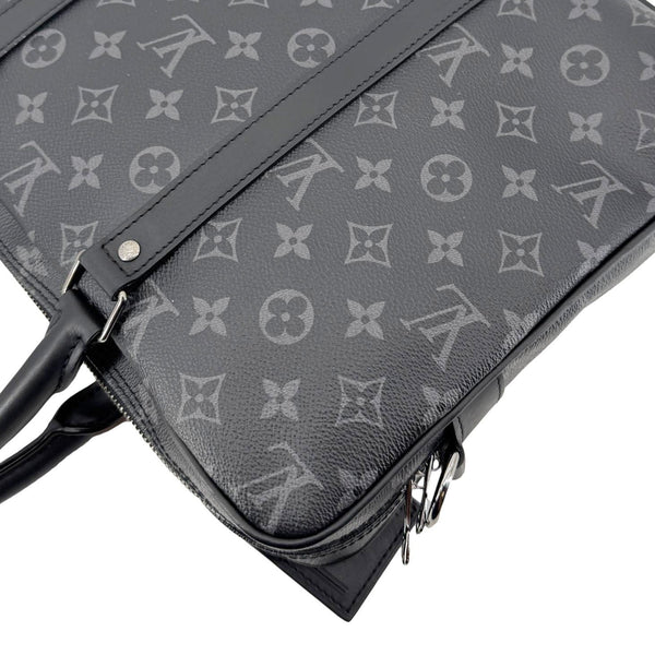 LOUIS VUITTON Porte Documents Voyage PM Monogram Eclipse Briefcase Bag Black
