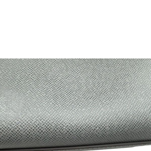 LOUIS VUITTON New flap Taiga Leather Messenger Bag Gray