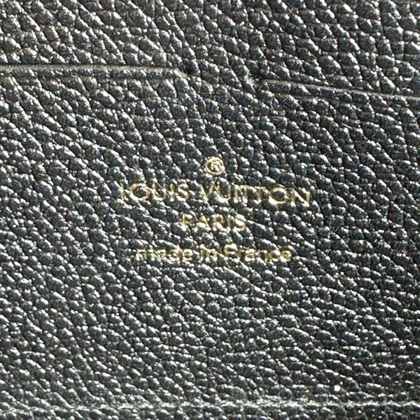 LOUIS VUITTON Monogram Empreinte Leather Zippy Wallet Black