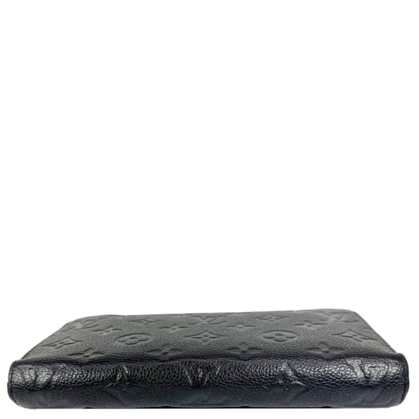 LOUIS VUITTON Monogram Empreinte Leather Zippy Wallet Black