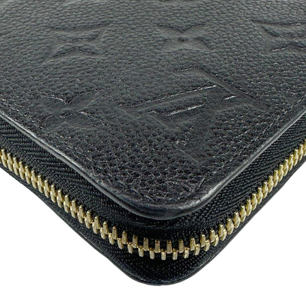 LOUIS VUITTON Monogram Empreinte Leather Zippy Wallet Black
