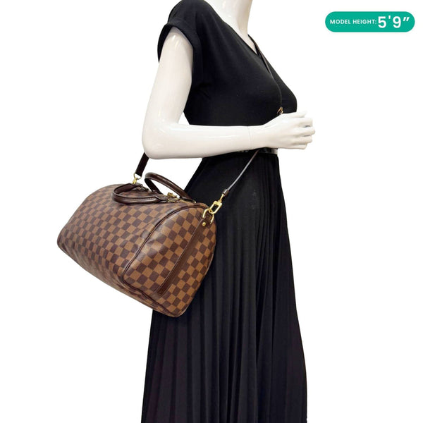 LOUIS VUITTON Speedy 30 Bandouliere Damier Ebene Shoulder Bag Brown
