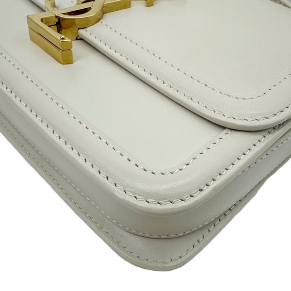 YVES SAINT LAURENT Solferino Small Calfskin Leather Shoulder Bag Beige