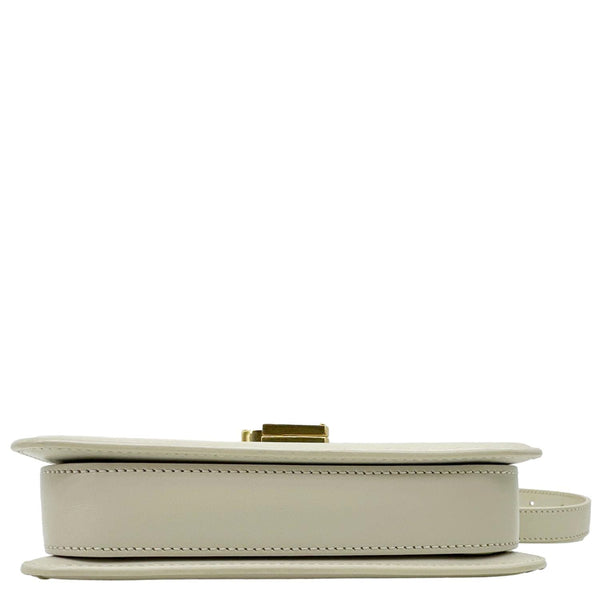 YVES SAINT LAURENT Solferino Small Calfskin Leather Shoulder Bag Beige