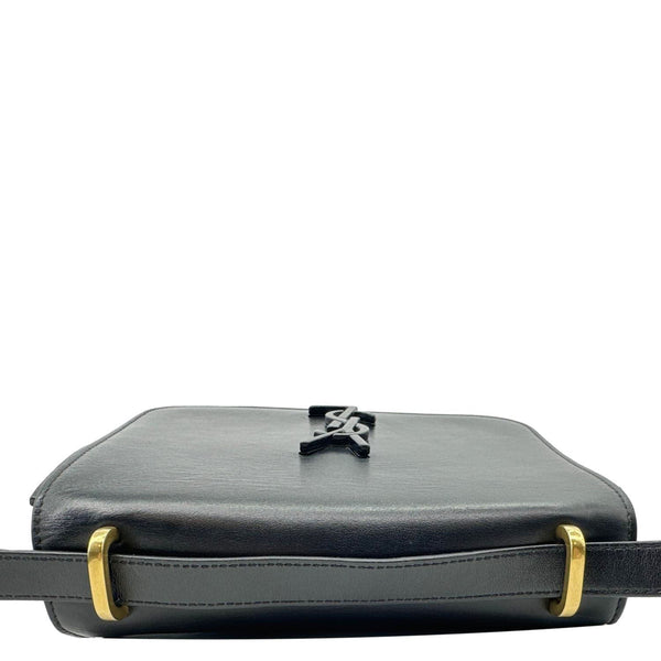 YVES SAINT LAURENT Spontini Calfskin Leather Crossbody Bag Black