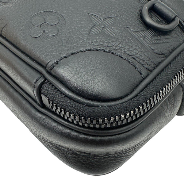 LOUIS VUITTON Alpha Wearable Monogram Shadow Wallet Crossbody Bag Black