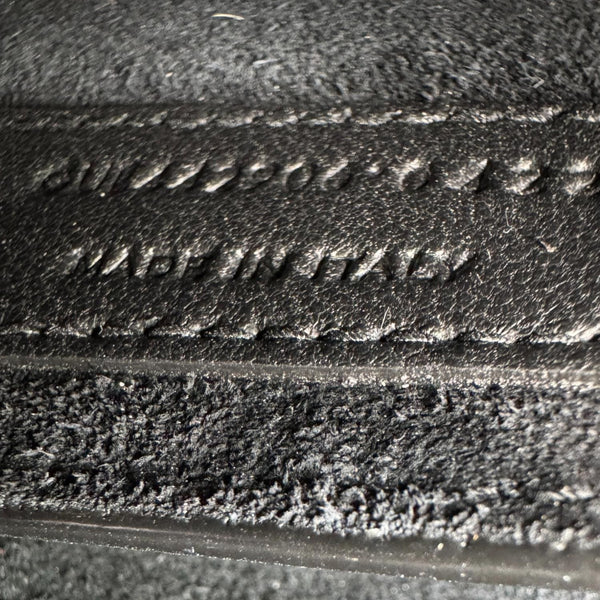 YVES SAINT LAURENT Monogram Sunset Medium Crocodile Embossed Leather Shoulder Bag Black