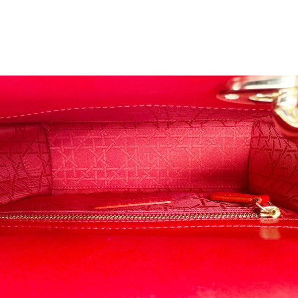 CHRISTIAN DIOR Lady Dior My ABCDior Small Cannage Leather Shoulder Bag Red