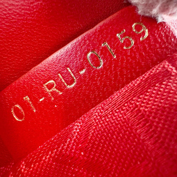 CHRISTIAN DIOR Lady Dior My ABCDior Small Cannage Leather Shoulder Bag Red