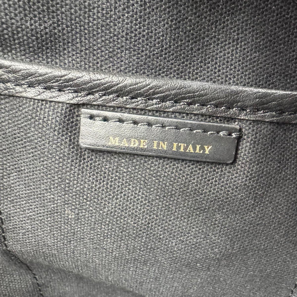 BURBERRY Canterbury Small House Check Derby Leather Tote Bag Black