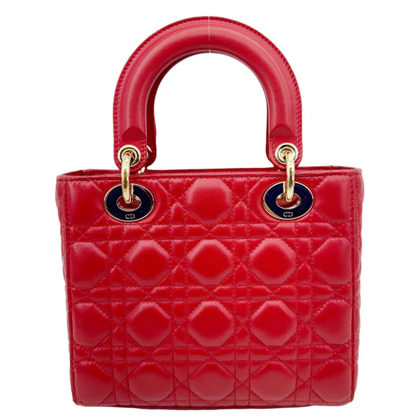 CHRISTIAN DIOR Lady Dior My ABCDior Small Cannage Leather Shoulder Bag Red