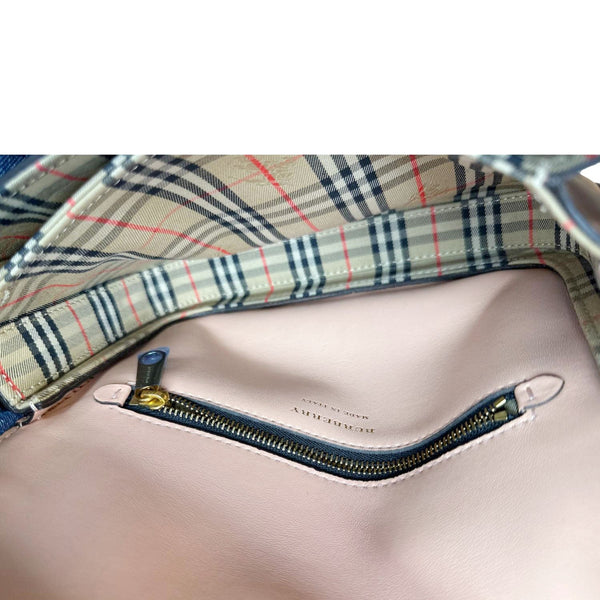 BURBERRY Link Flap Soft Calfskin Leather Crossbody Bag Rose Gold