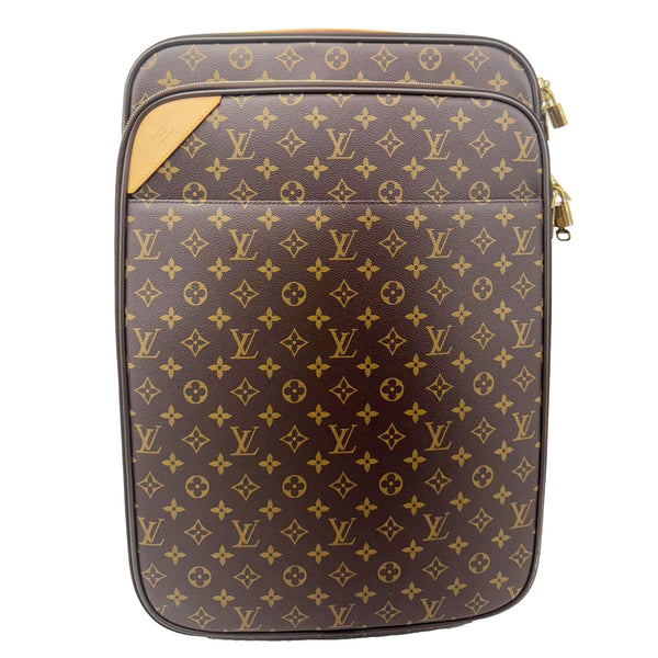 LOUIS VUITTON Pegase 55 Business Luggage Monogram Canvas Travel Bag Brown