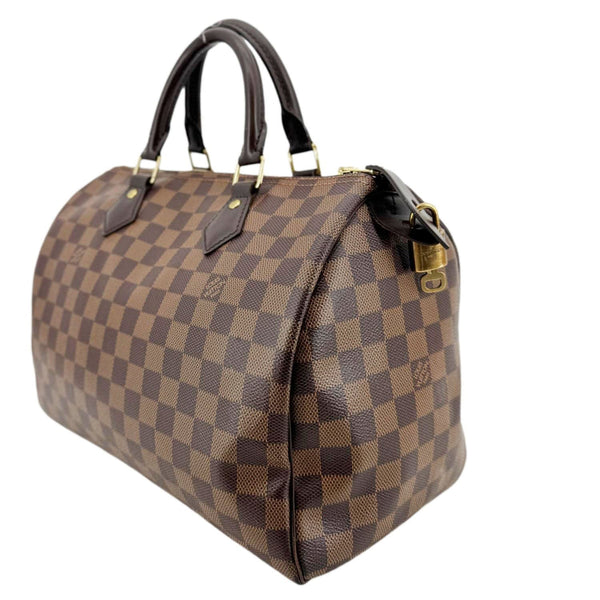 LOUIS VUITTON Speedy 30 Damier Ebene Satchel Bag Brown