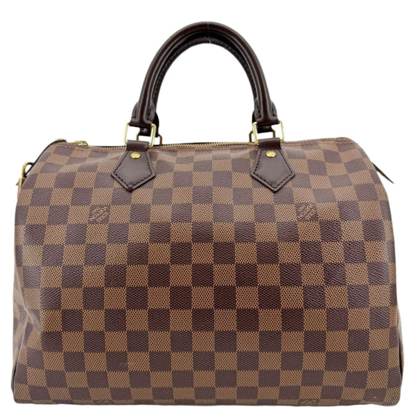 LOUIS VUITTON Speedy 30 Damier Ebene Satchel Bag Brown