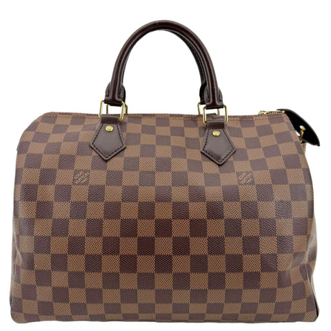 LOUIS VUITTON Speedy 30 Damier Ebene Satchel Bag Brown
