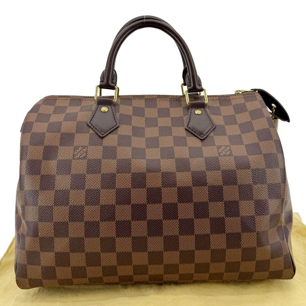 LOUIS VUITTON Speedy 30 Damier Ebene Satchel Bag Brown