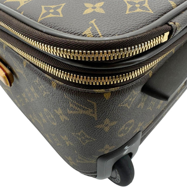 LOUIS VUITTON Pegase 55 Business Luggage Monogram Canvas Travel Bag Brown