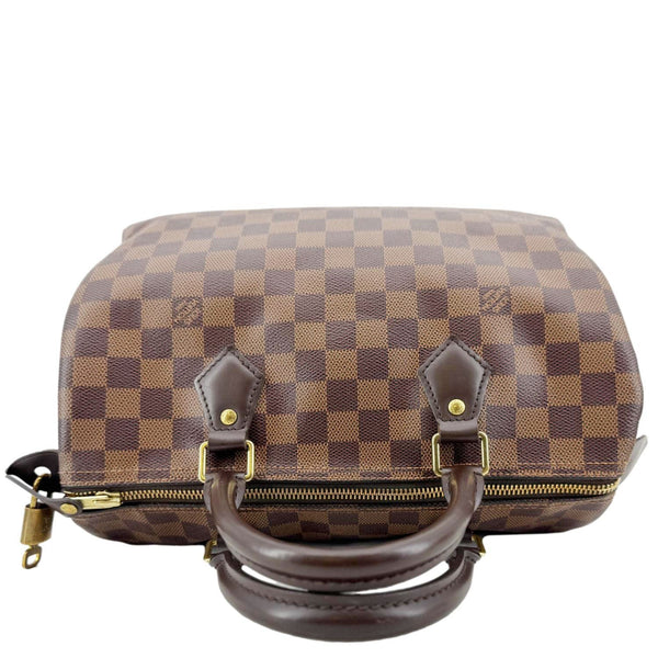 LOUIS VUITTON Speedy 30 Damier Ebene Satchel Bag Brown