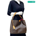 LOUIS VUITTON Graceful MM Monogram Canvas Shoulder Bag Brown