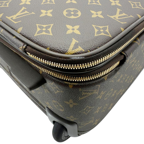 LOUIS VUITTON Pegase 55 Business Luggage Monogram Canvas Travel Bag Brown