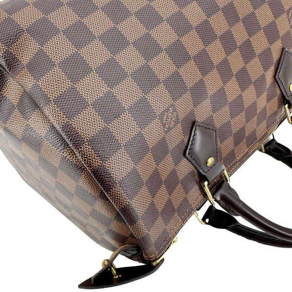 LOUIS VUITTON Speedy 30 Damier Ebene Satchel Bag Brown
