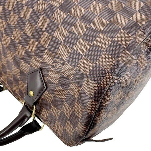 LOUIS VUITTON Speedy 30 Damier Ebene Satchel Bag Brown