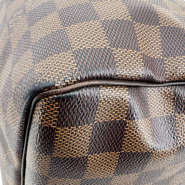 LOUIS VUITTON Speedy 30 Damier Ebene Satchel Bag Brown