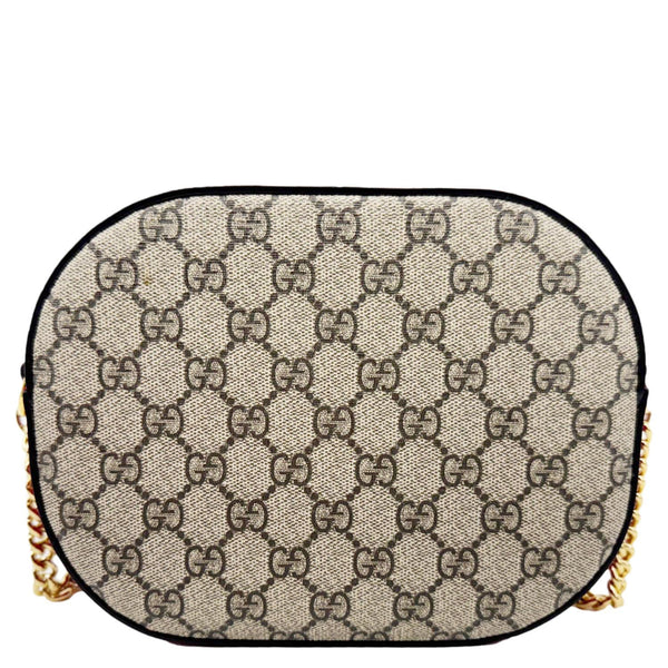 GUCCI Kingsnake Heart Mini GG Supreme Chain Crossbody Bag Red 409535