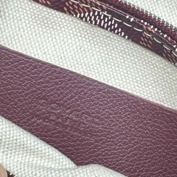 GOYARD Plumet Chevron Print Canvas Shoulder Bag Burgundy