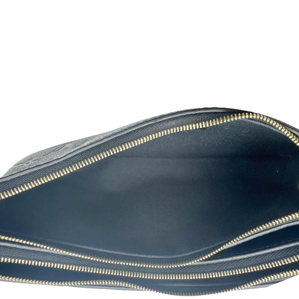 LOUIS VUITTON Liv Pochette Monogram Empreinte Leather Shoulder Bag Black