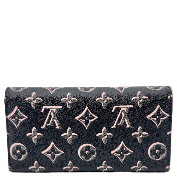 LOUIS VUITTON Sarah Fall For You Monogram Coated Canvas Wallet Black