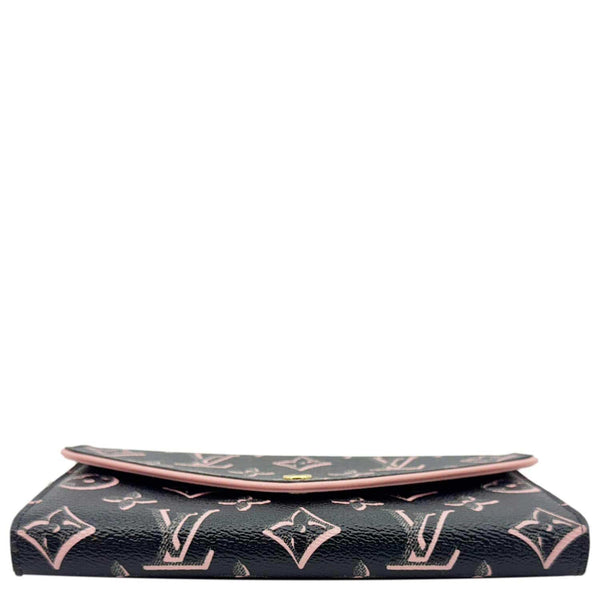 LOUIS VUITTON Sarah Fall For You Monogram Coated Canvas Wallet Black