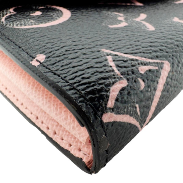 LOUIS VUITTON Sarah Fall For You Monogram Coated Canvas Wallet Black