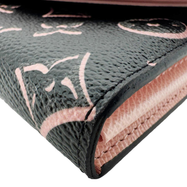 LOUIS VUITTON Sarah Fall For You Monogram Coated Canvas Wallet Black