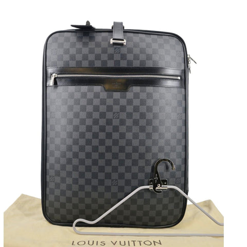 LOUIS VUITTON Pegase 55 Damier Graphite Business Suitcase Travel Bag Black