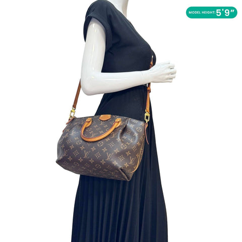 LOUIS VUITTON Turenne PM Monogram Canvas Shoulder Bag Brown