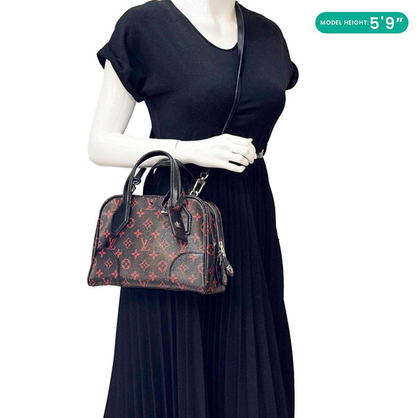 LOUIS VUITTON Dora BB Monogram Infrarouge Shoulder Bag Red