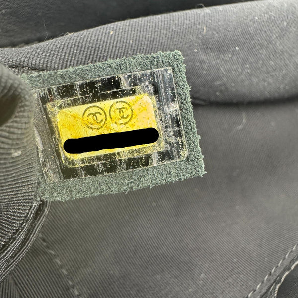 CHANEL Boy Reverso Flap Medium Patent Leather Crossbody Bag Black