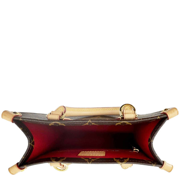 LOUIS VUITTON Sac Plat BB Monogram Canvas Crossbody Bag Brown