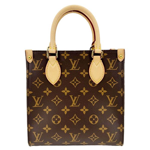 LOUIS VUITTON Sac Plat BB Monogram Canvas Crossbody Bag Brown
