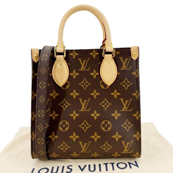 LOUIS VUITTON Sac Plat BB Monogram Canvas Crossbody Bag Brown