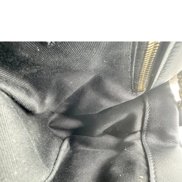 YVES SAINT LAURENT Calypso Patent Leather Shoulder Bag Black