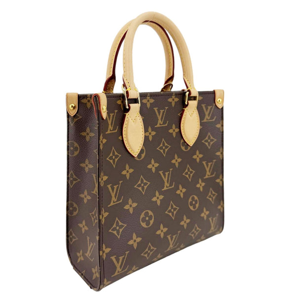 LOUIS VUITTON Sac Plat BB Monogram Canvas Crossbody Bag Brown