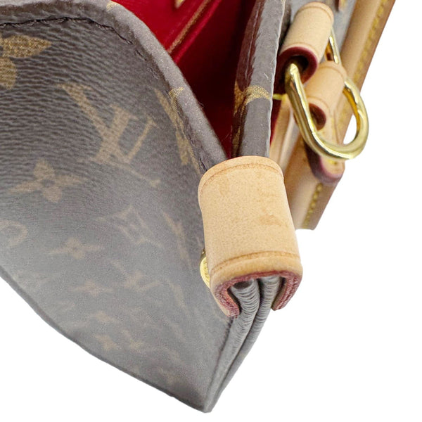 LOUIS VUITTON Sac Plat BB Monogram Canvas Crossbody Bag Brown