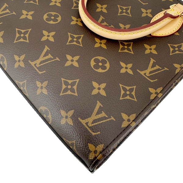 LOUIS VUITTON Sac Plat BB Monogram Canvas Crossbody Bag Brown