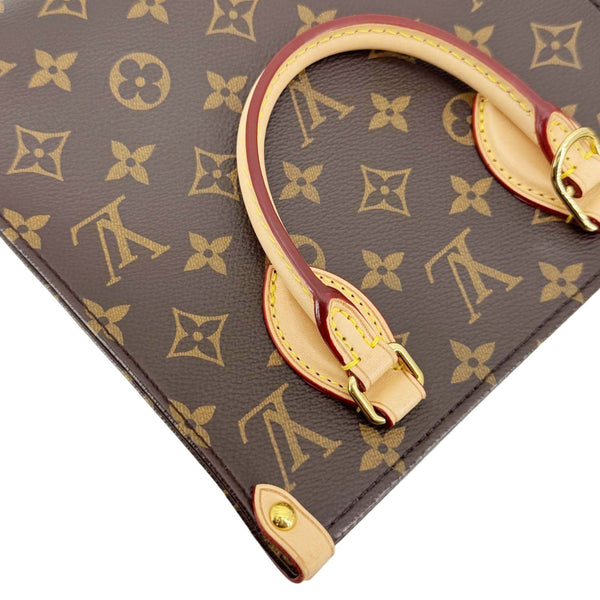 LOUIS VUITTON Sac Plat BB Monogram Canvas Crossbody Bag Brown