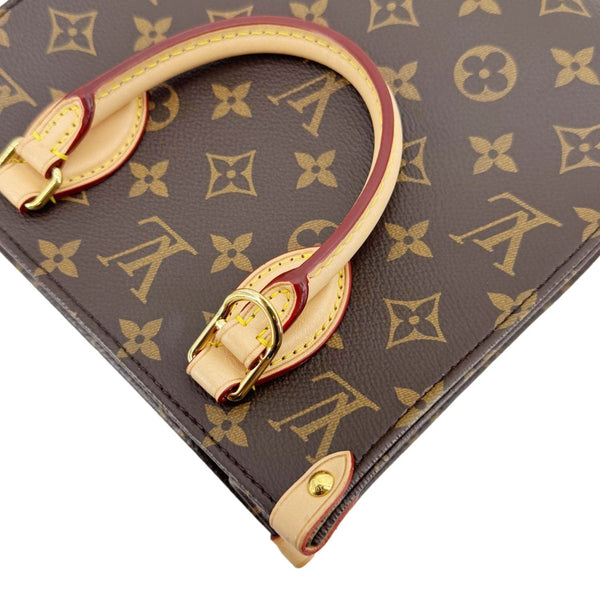 LOUIS VUITTON Sac Plat BB Monogram Canvas Crossbody Bag Brown