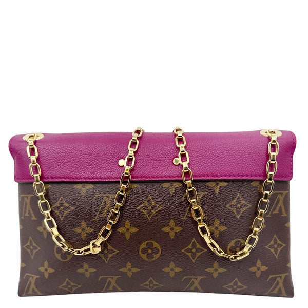 Louis Vuitton LOUIS VUITTON Pallas Chain Monogram Canvas Crossbody Bag Aurore
